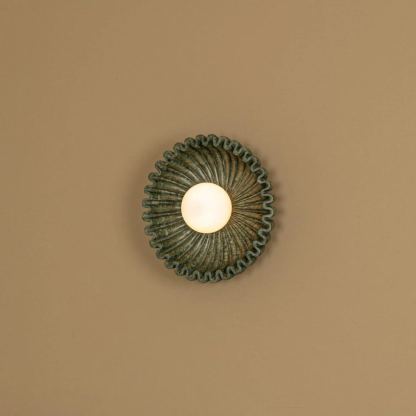 Elif Unusual Round Marble Glass Wall Lamp Indoor