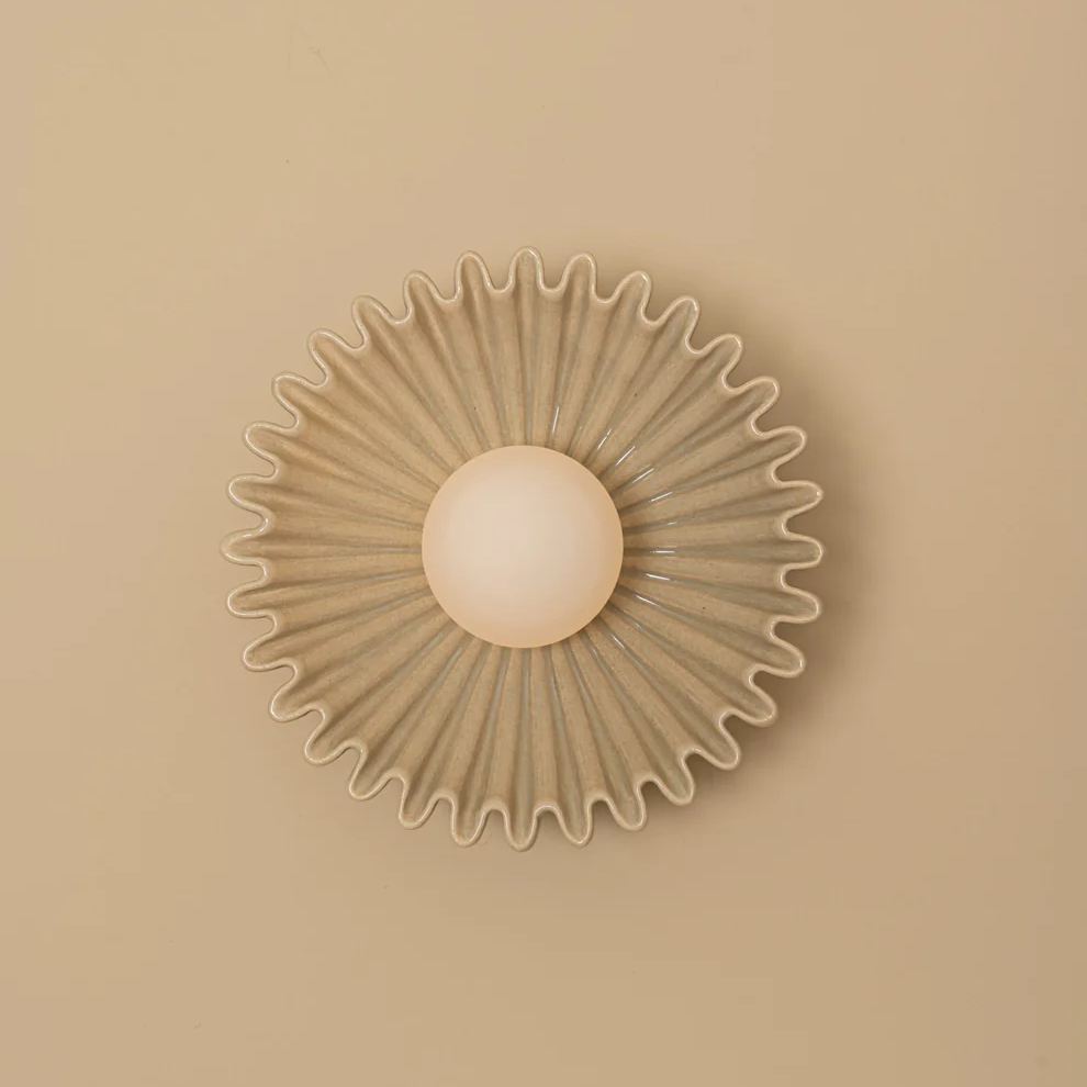 Elif Unusual Round Marble Glass Wall Lamp Indoor