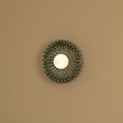 Elif Unusual Round Marble Glass Wall Lamp Indoor