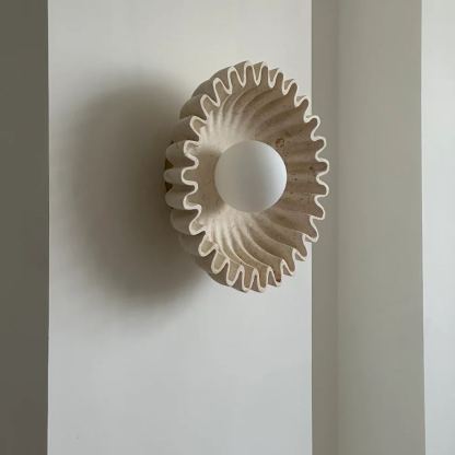 Elif Unusual Round Marble Glass Wall Lamp Indoor