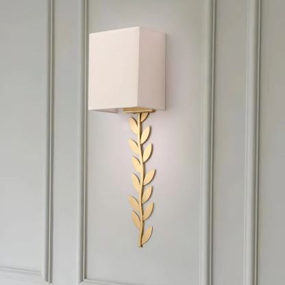 Valentina Modern Minimalism  Wall Lamp Metal Fabric Bedroom  Dining Room
