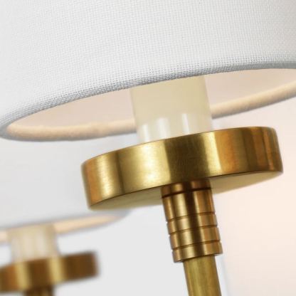 Alessio Modern Classical Brass Fabric Chandelier Shades Living Dining Room