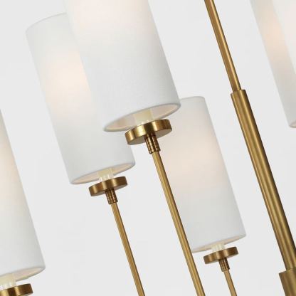 Alessio Modern Classical Brass Fabric Chandelier Shades Living Dining Room