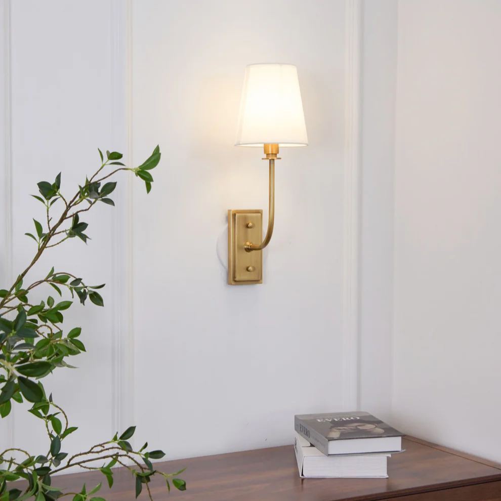 Alessio Vintage Classical Metal Fabric Wall Light Shades Bedroom Bathroom Hallway