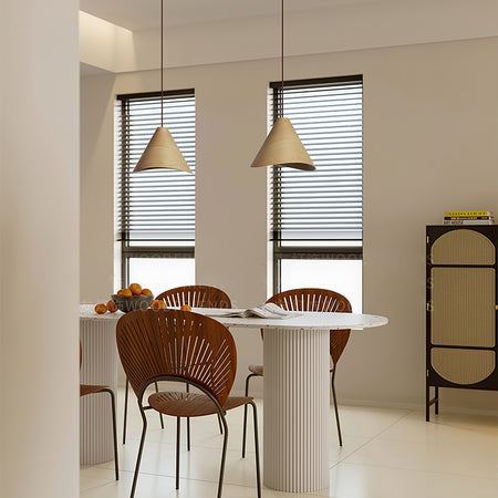 Muto Moderno Conica Legno Lampadario a sospensione Sala da pranzo Isola cucina