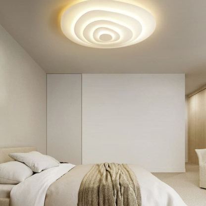 Quinn Modern Ripple Metal Ceiling Light Fixture Bedroom Living Room