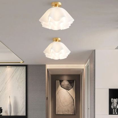 Carins Modern Unusual LED Ceiling Light Brass Plastic Bathrooms
