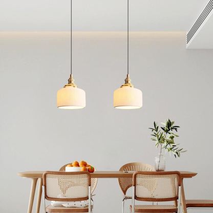 Hailie Modern Luxury Round Ceramics Pendant Light Bedroom Dining Room