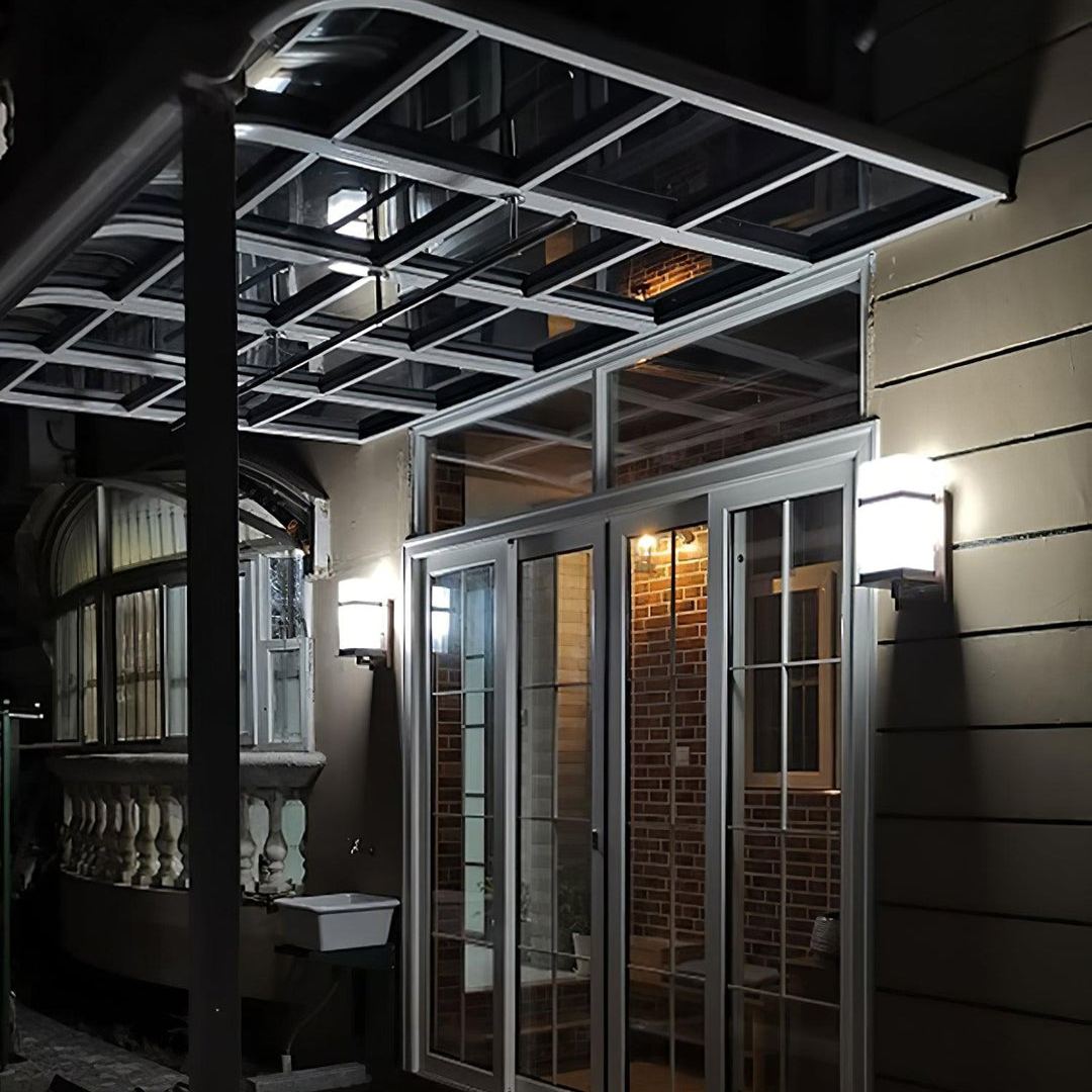 Edge Applique esterno in vetro e metallo impermeabile stile urbano