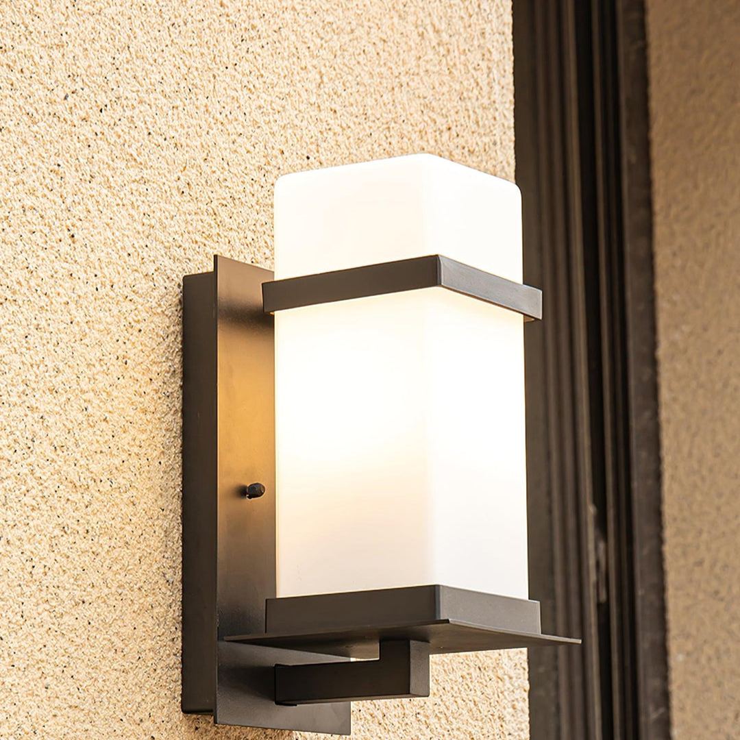 Edge Applique esterno in vetro e metallo impermeabile stile urbano