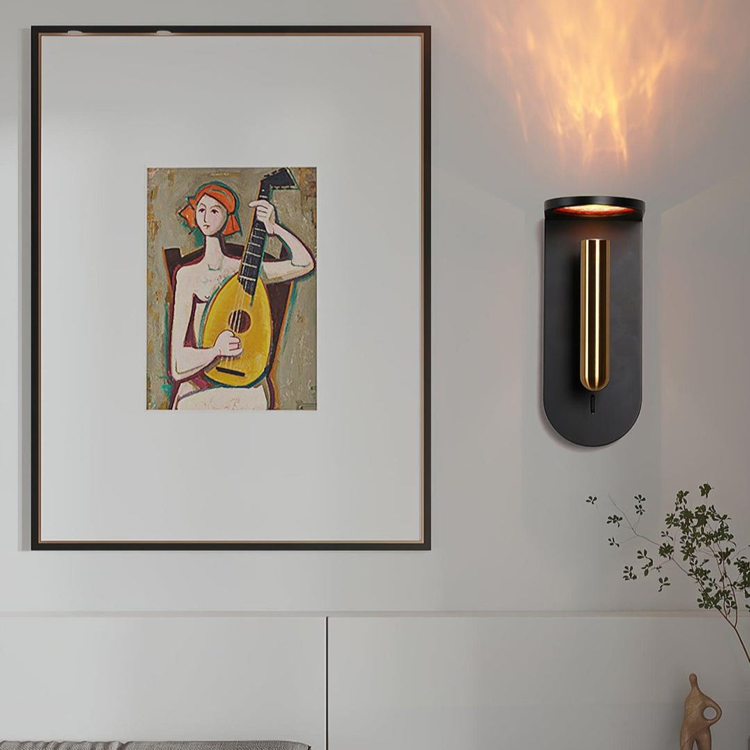 Edge Lampada da Parete Minimalista in Acrilico Metallo Nero Bianco per Sala Pranzo Camera