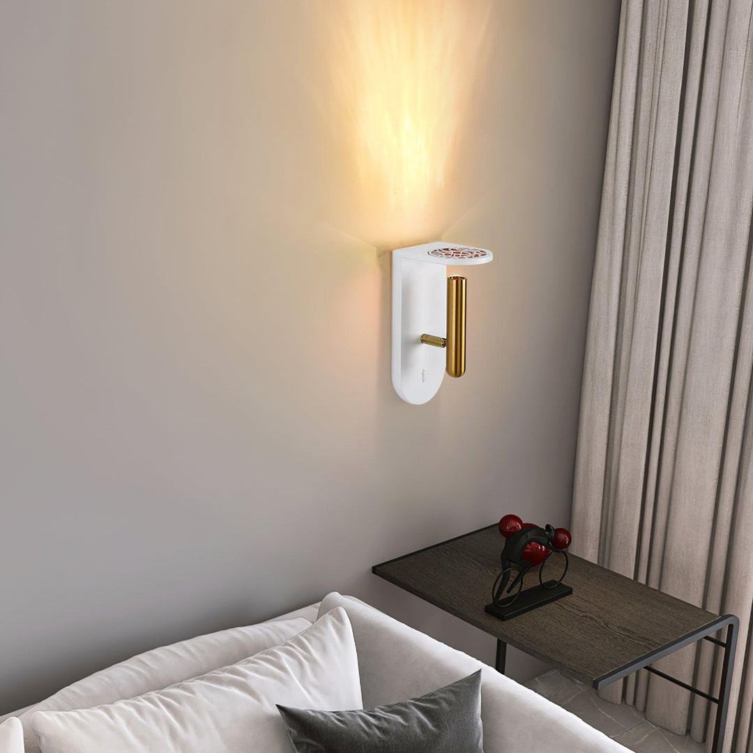 Edge Lampada da Parete Minimalista in Acrilico Metallo Nero Bianco per Sala Pranzo Camera