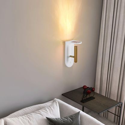 Edge Lampada da Parete Minimalista in Acrilico Metallo Nero Bianco per Sala Pranzo Camera