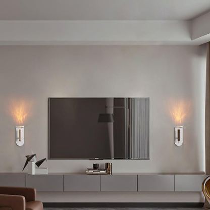 Edge Lampada da Parete Minimalista in Acrilico Metallo Nero Bianco per Sala Pranzo Camera
