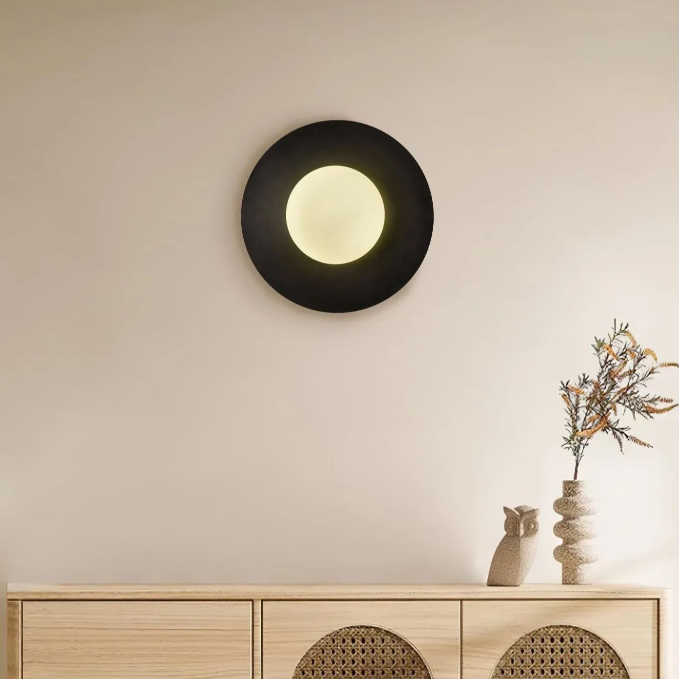 Orr Moderno Minimalismo Rotondo Vetro Lampada da parete Camera da letto Soggiorno