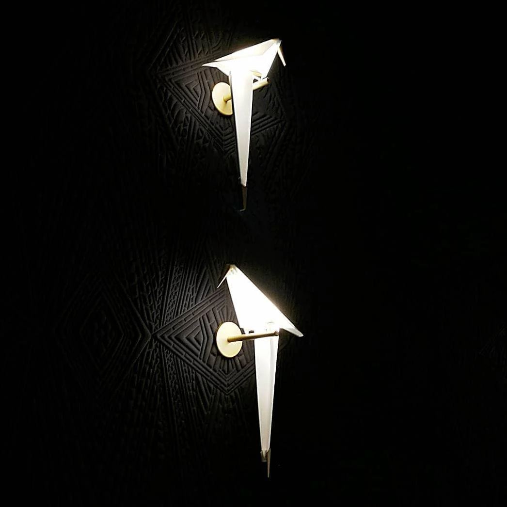 Orr Moderno Insolita Uccello PC Metallo Lampada da parete Camera da letto Studio Soggiorno