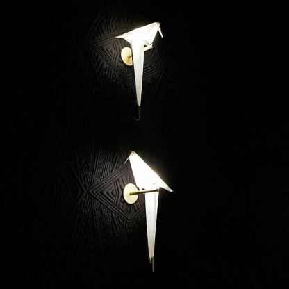 Orr Moderno Insolita Uccello PC Metallo Lampada da parete Camera da letto Studio Soggiorno