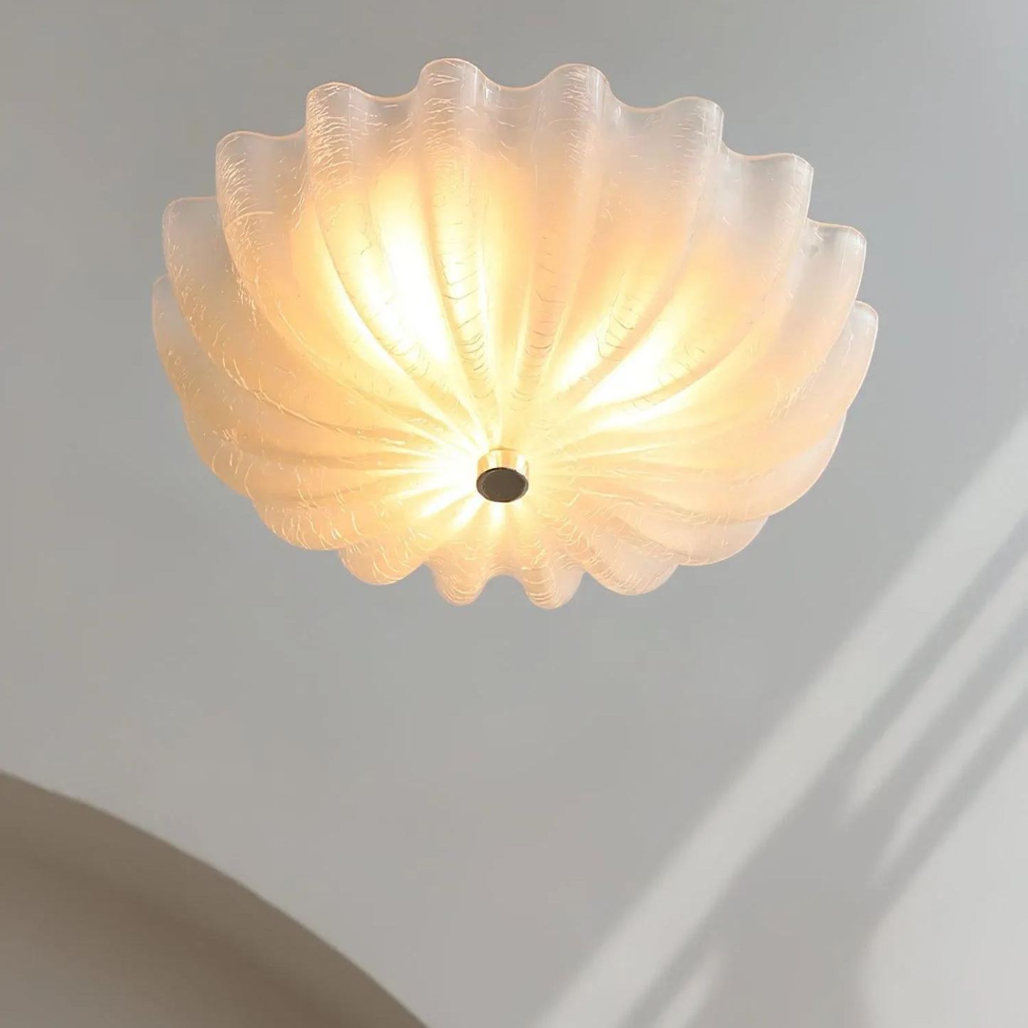 Quinn Moderno Rotondo Vetro Luce da soffitto Paralumi Camera da letto Soggiorno