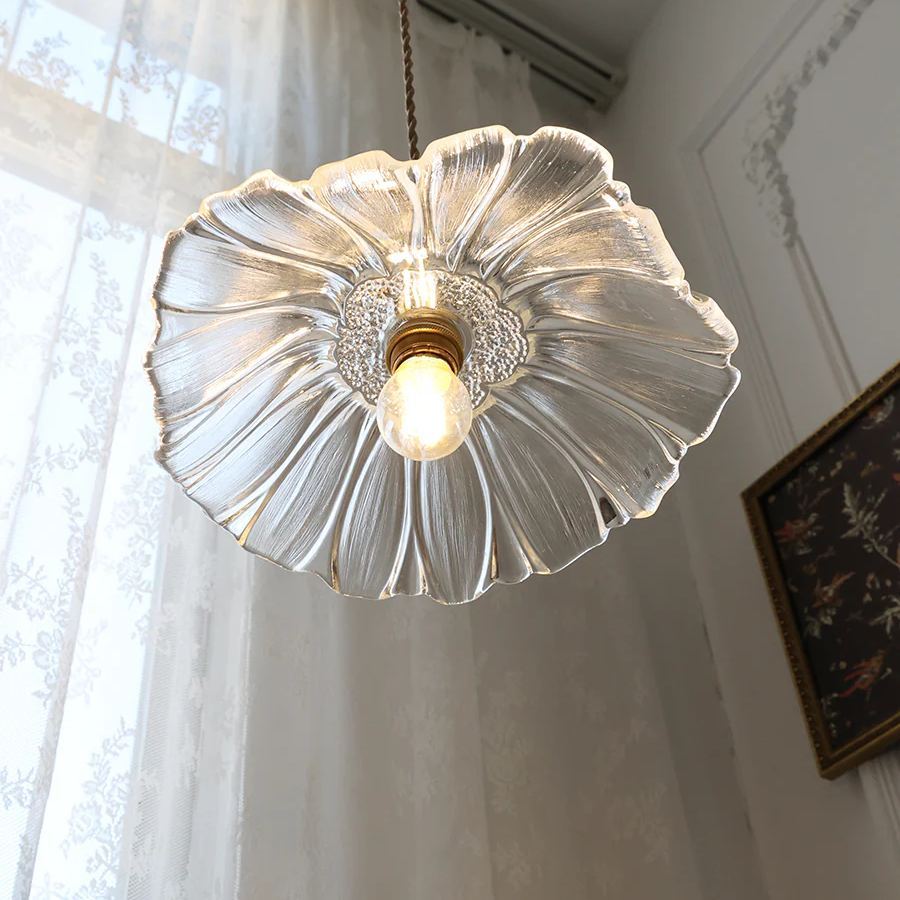 Carins Moderno Fiore Vetro Sospensione Sala da Pranzo