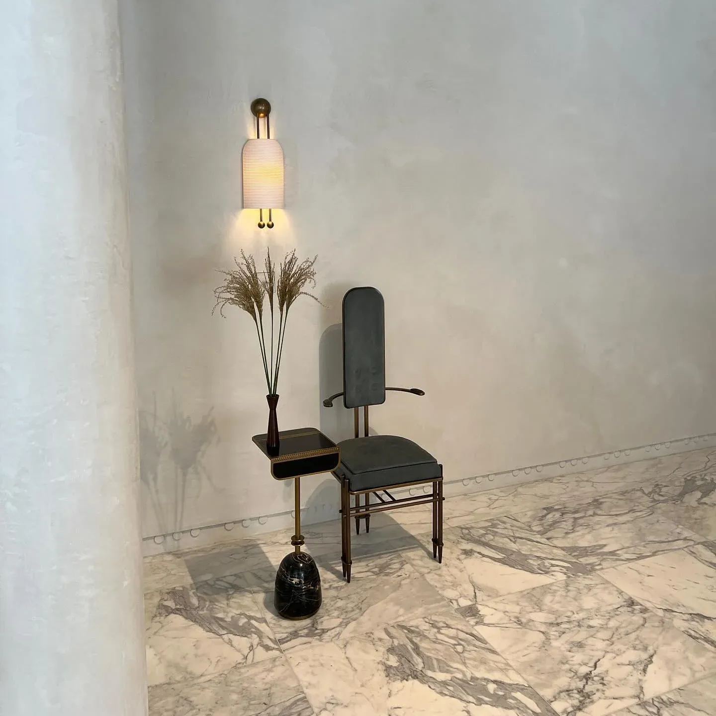 Alessio Metal Glass White Wall Lamp Dining Room Bedroom
