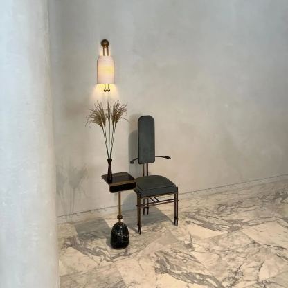 Alessio Metal Glass White Wall Lamp Dining Room Bedroom