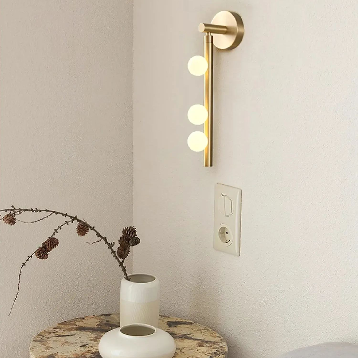 Edge Minimalismo Metallo Vetro Lampada da Parete Camera da Letto Soggiorno