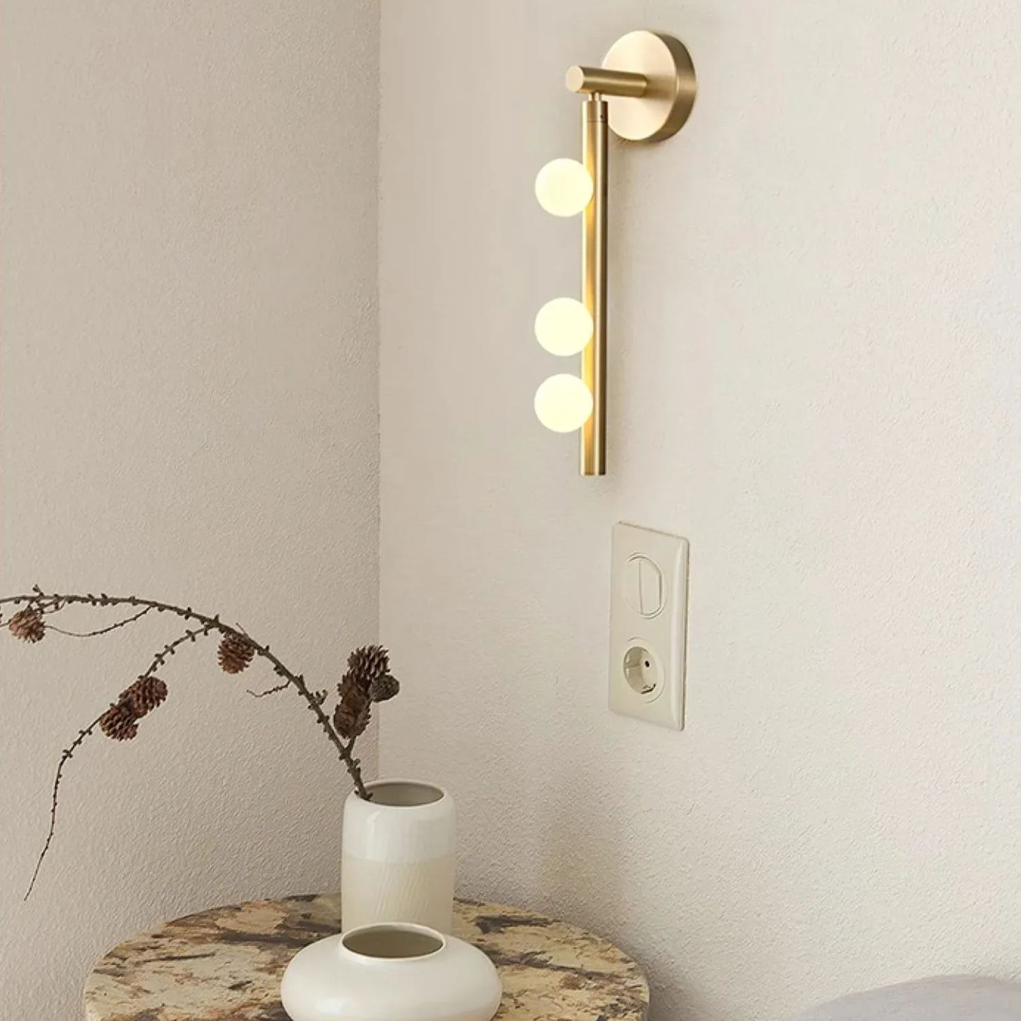 Edge Minimalismo Metallo Vetro Lampada da Parete Camera da Letto Soggiorno