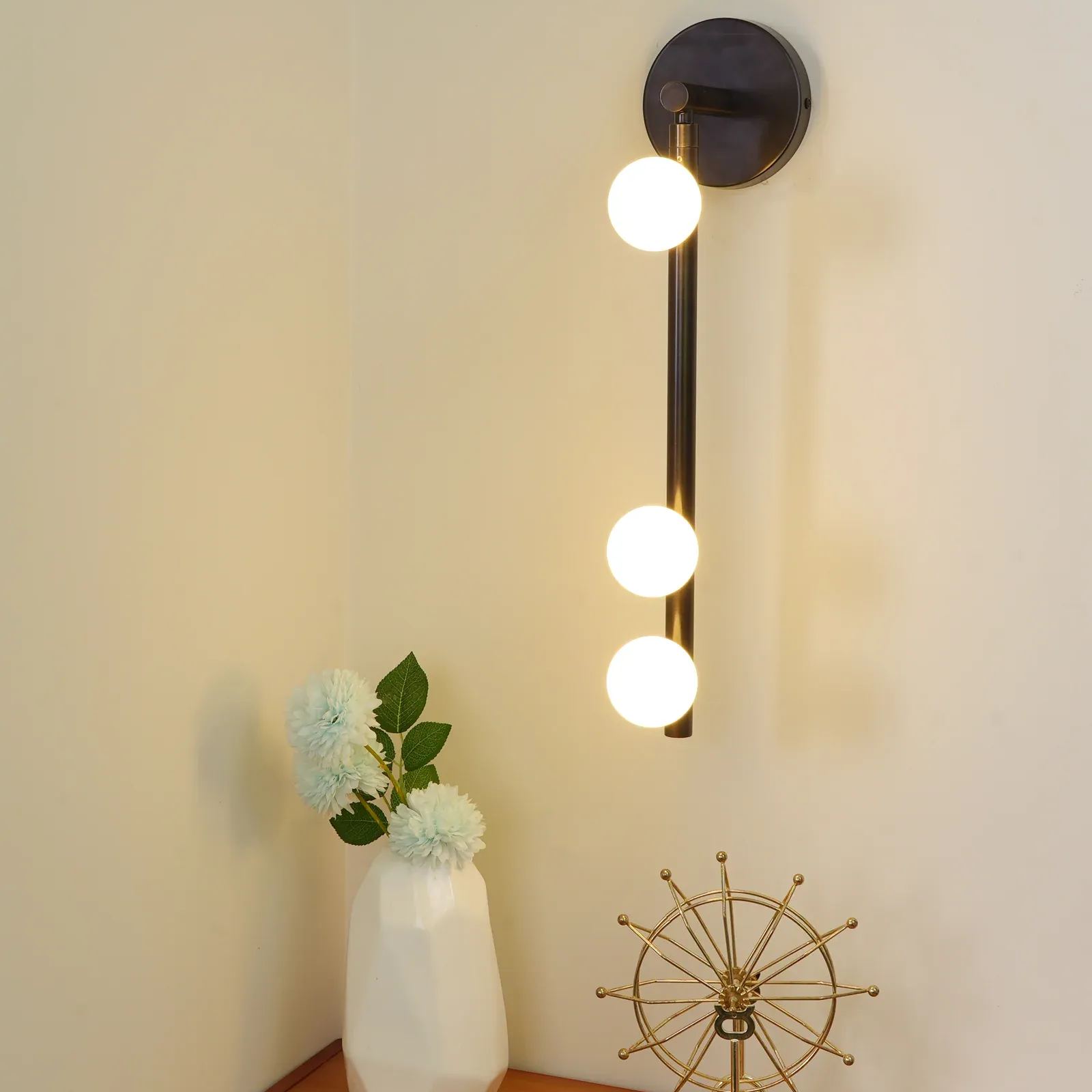Edge Minimalismo Metallo Vetro Lampada da Parete Camera da Letto Soggiorno