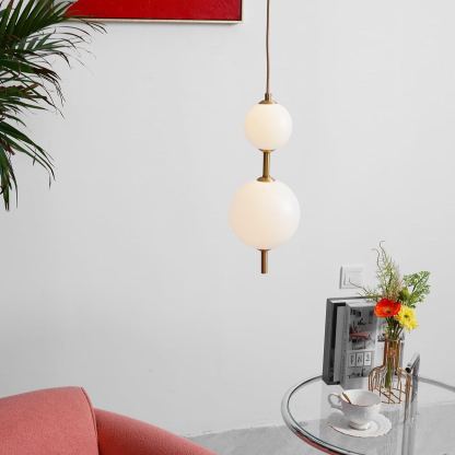 Edge Minimalismo Ottone Nero Metallo Vetro Lampada a Sospensione Camera da Letto Soggiorno