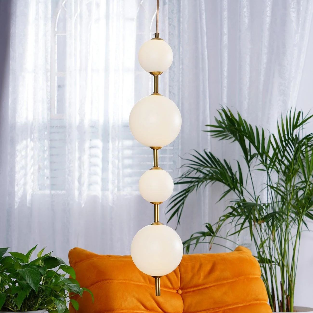 Edge Minimalismo Ottone Nero Metallo Vetro Lampada a Sospensione Camera da Letto Soggiorno