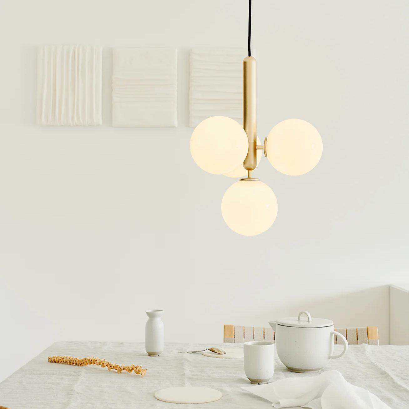 Hailie Minimalismo Metallo Vetro Lampada a Sospensione Camera da Letto Soggiorno