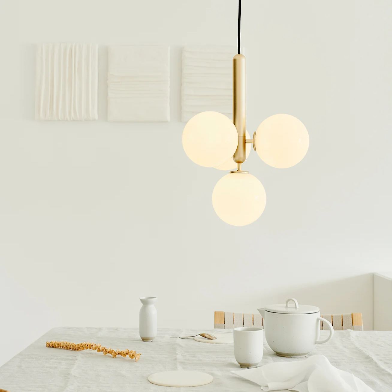 Hailie Minimalismo Metallo Vetro Lampada a Sospensione Camera da Letto Soggiorno