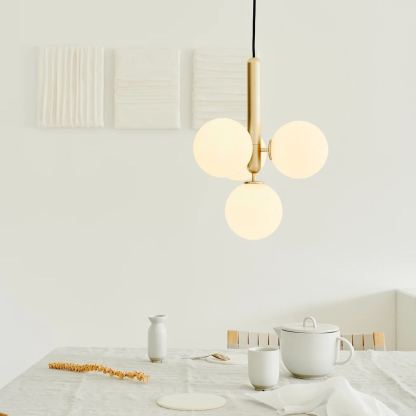 Hailie Minimalismo Metallo Vetro Lampada a Sospensione Camera da Letto Soggiorno