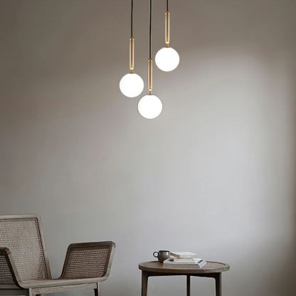 Hailie Minimalismo Metallo Vetro Lampada a Sospensione Camera da Letto Soggiorno