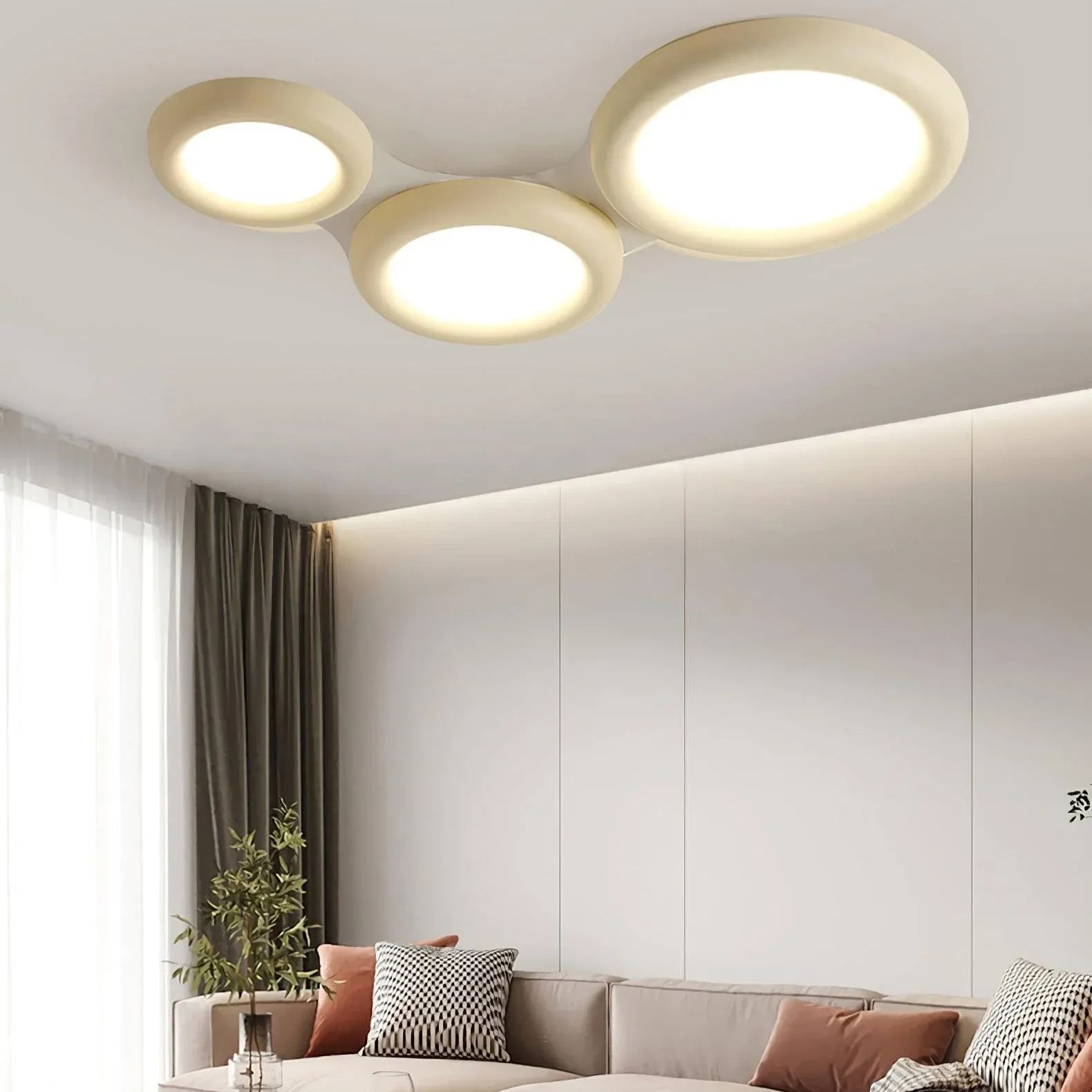 Quinn Moderno Rotonda LED Acrilico Plafoniera Camera da letto Soggiorno