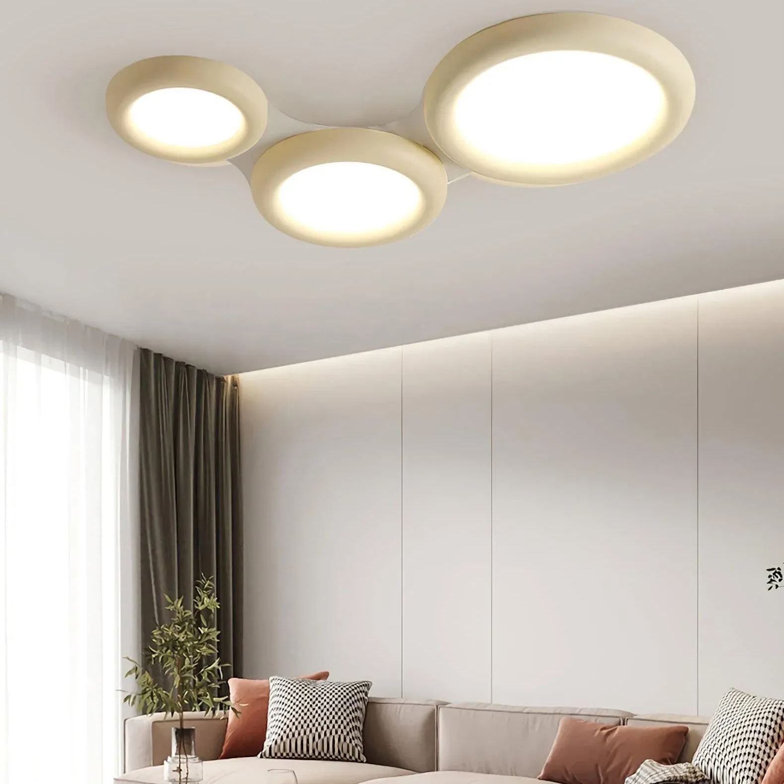 Quinn Moderno Rotonda LED Acrilico Plafoniera Camera da letto Soggiorno