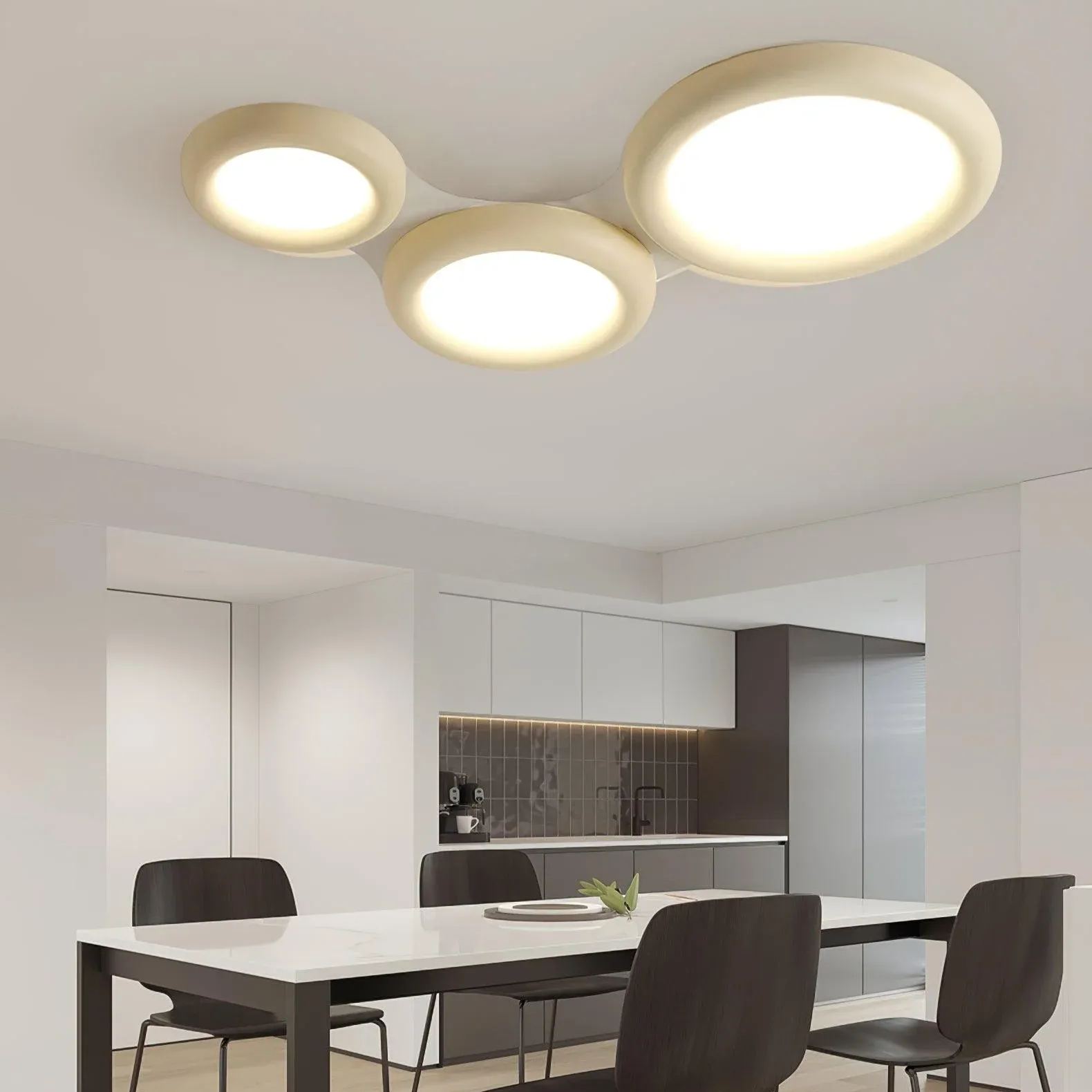 Quinn Moderno Rotonda LED Acrilico Plafoniera Camera da letto Soggiorno