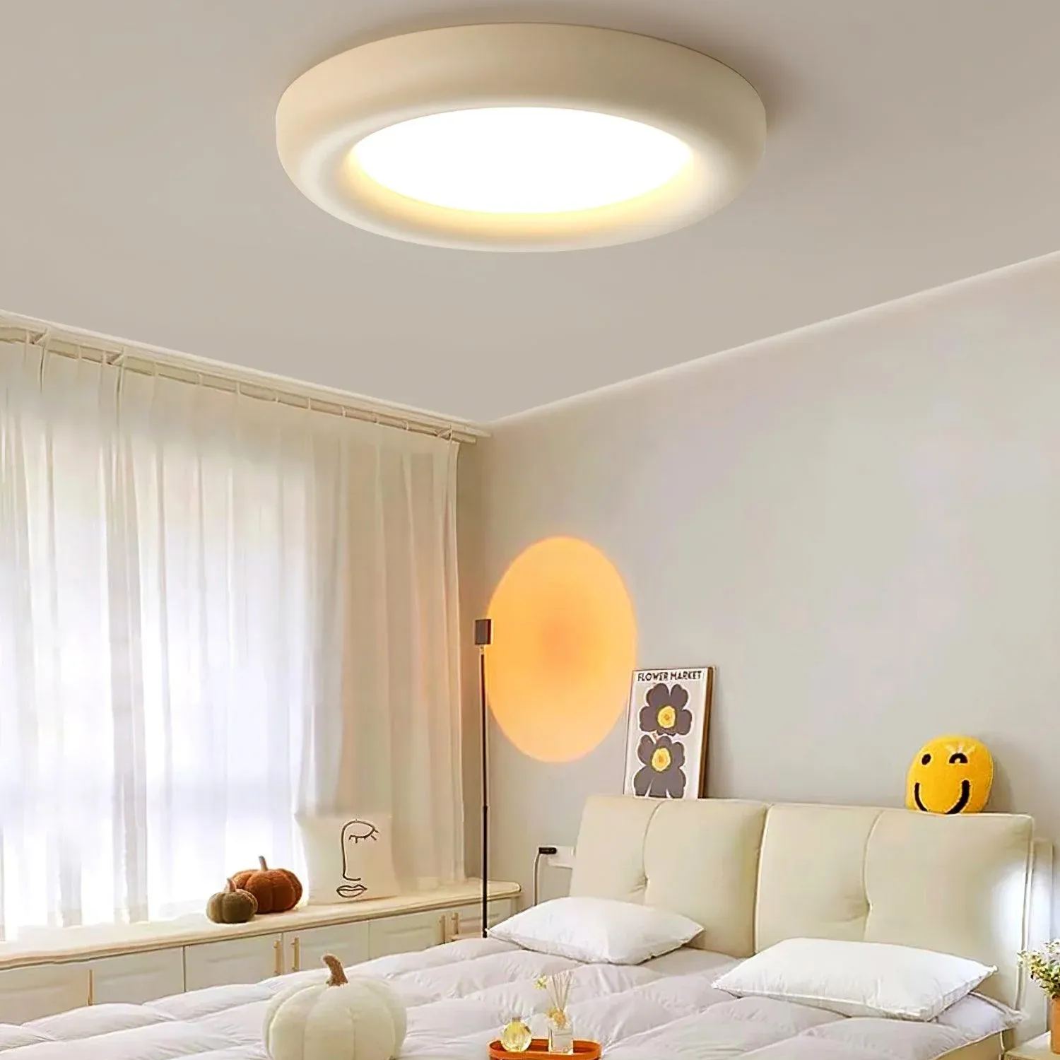 Quinn Moderno Rotonda LED Acrilico Plafoniera Camera da letto Soggiorno