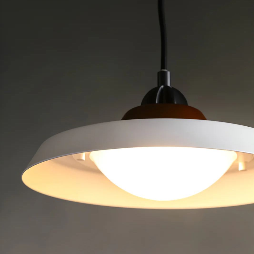 Valentina Vintage Round Wood Metal Pendant Light Dining Room