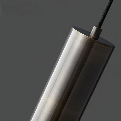 Meza Modern Cylinder Metal Acrylic Pendant Light Bedroom Dining Room