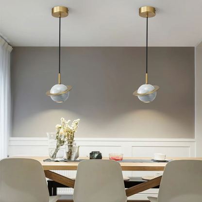 Valentina Modern Sphere Marble Pendant Light Bedroom Dining Room