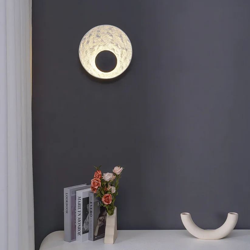 Byers Moderno LED Rotondo Resina Applique Camera da letto Sala da pranzo