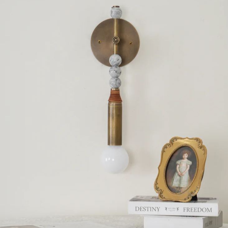 Alessio Vintage Unusual Marble Wall Light Fixture Bedroom Hallway