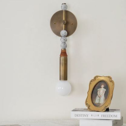 Alessio Vintage Unusual Marble Wall Light Fixture Bedroom Hallway