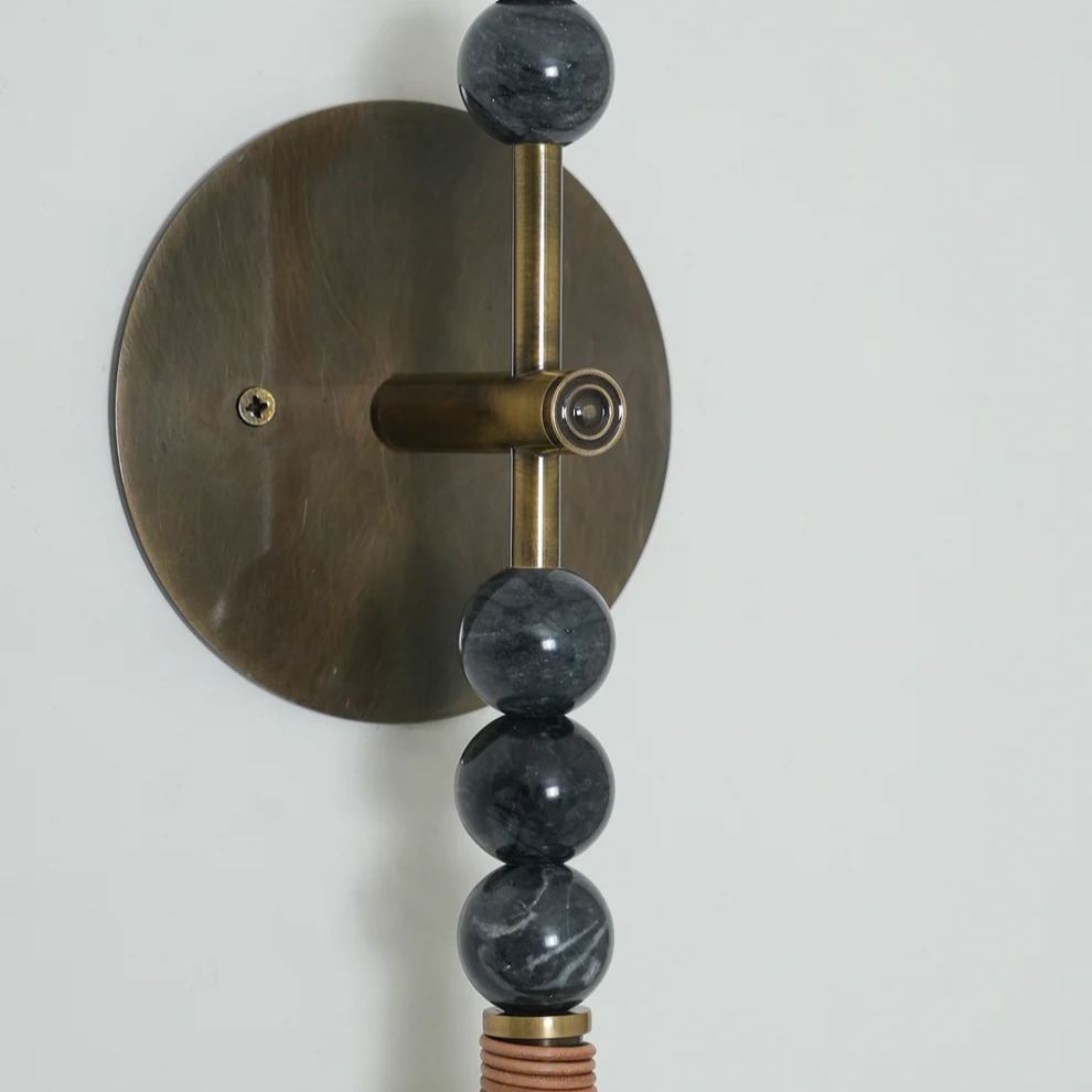 Alessio Vintage Unusual Marble Wall Light Fixture Bedroom Hallway