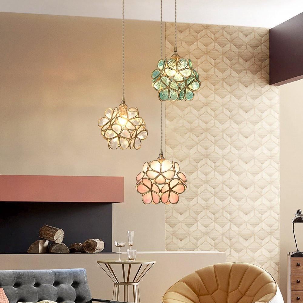 Alessio Vintage Flower Glass Pendant Light Shades Living Room Bedroom