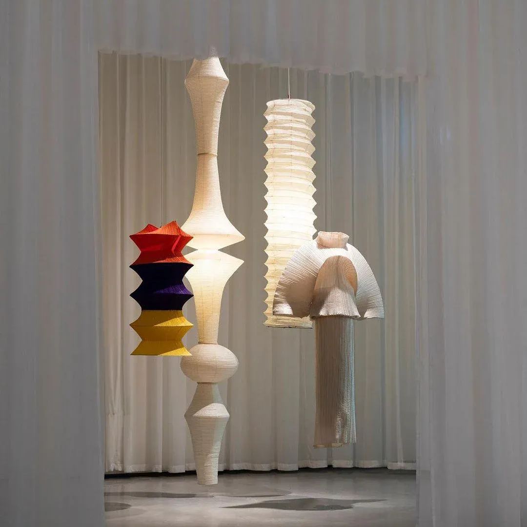Renée Stile Geometrico Metallo Carta Lampada a Sospensione Camera da Letto Soggiorno