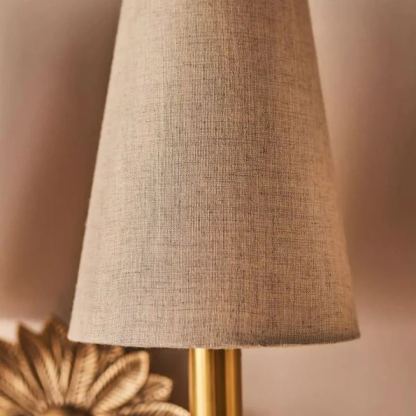 Alessio Vintage Classical Brass Fabric Wall Light Shades Bedroom Living Room