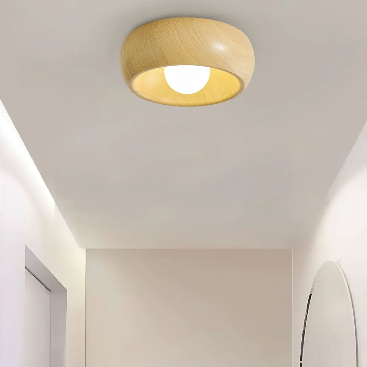 Muto Moderno Rotonda Legno Plafoniera Corridoio Camera da letto Soggiorno
