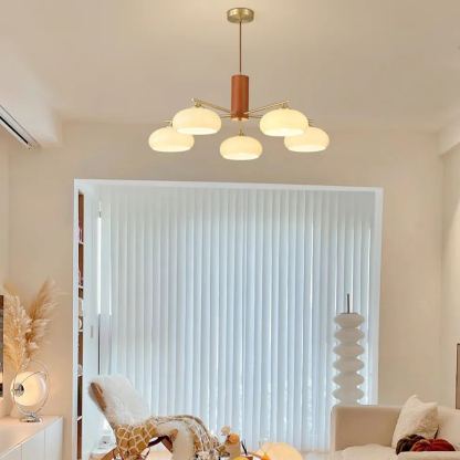 Valentina Modern Metal Glass Elliptical Pendant Light Shades Living Dining Room